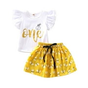 Taicanon Christmas Baby Girl Skirt Outfit Girls My First Christmas Skirt Sets